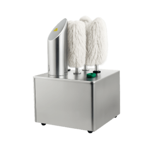 Máquina de Secagem e Polimento de Copos CrystalDry Pro – 5 Escovas | Inox Polido